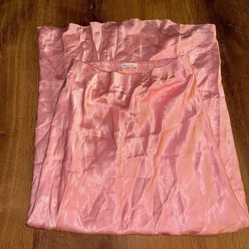 NWOT Grey Lab Satin Maxi Skirt - Picture 2 of 2